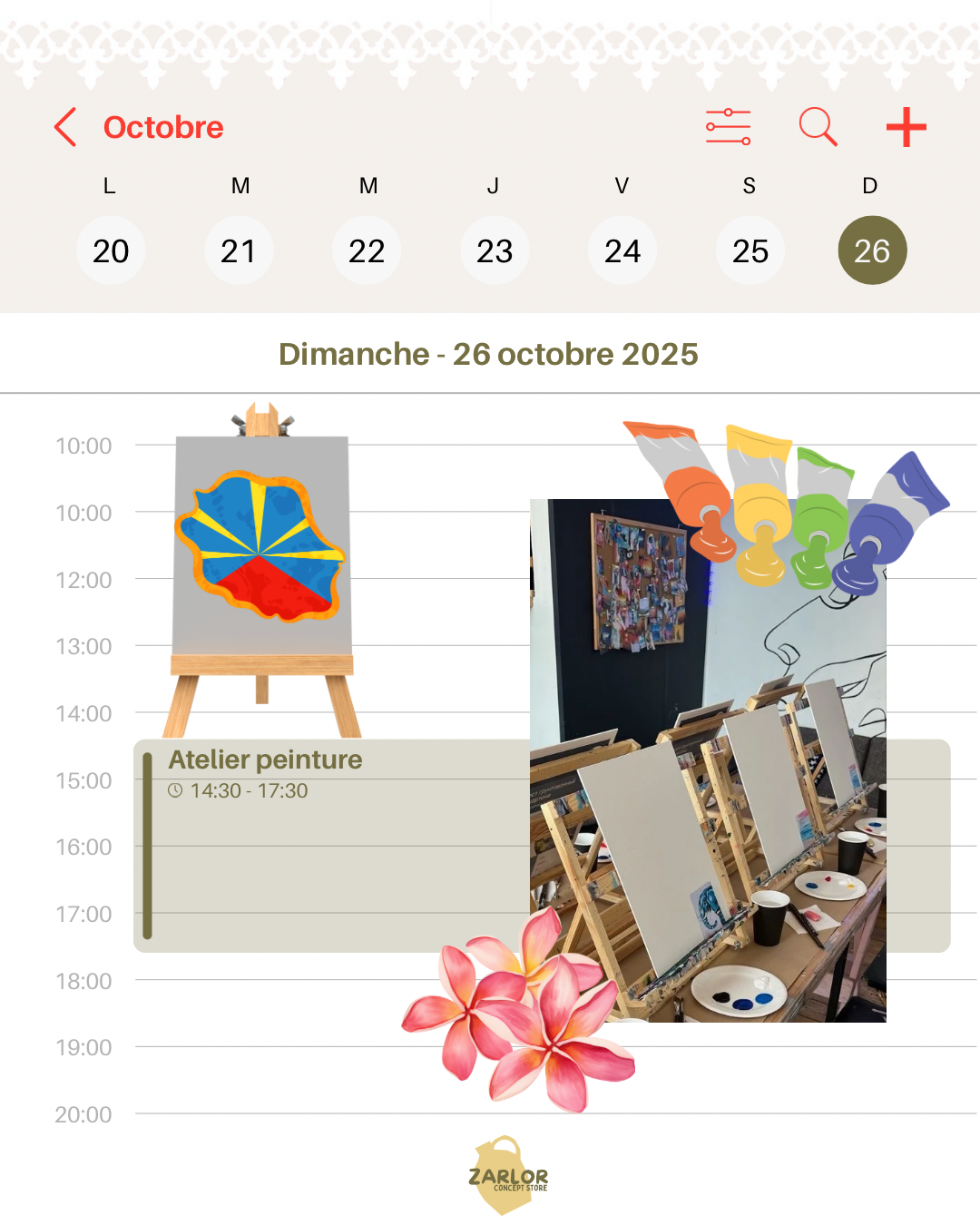 APÉRO RÉUNIONNAIS & ATELIER PEINTURE - DIMANCHE 26 OCTOBRE