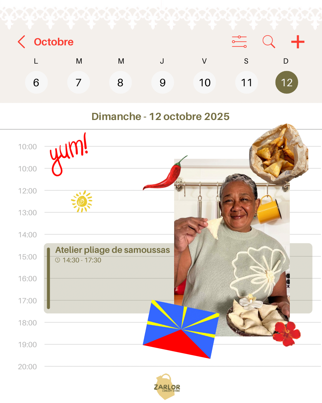 APÉRO RÉUNIONNAIS & ATELIER PLIAGE DE SAMOUSSAS - DIMANCHE 12 OCTOBRE - ÉDITION 1